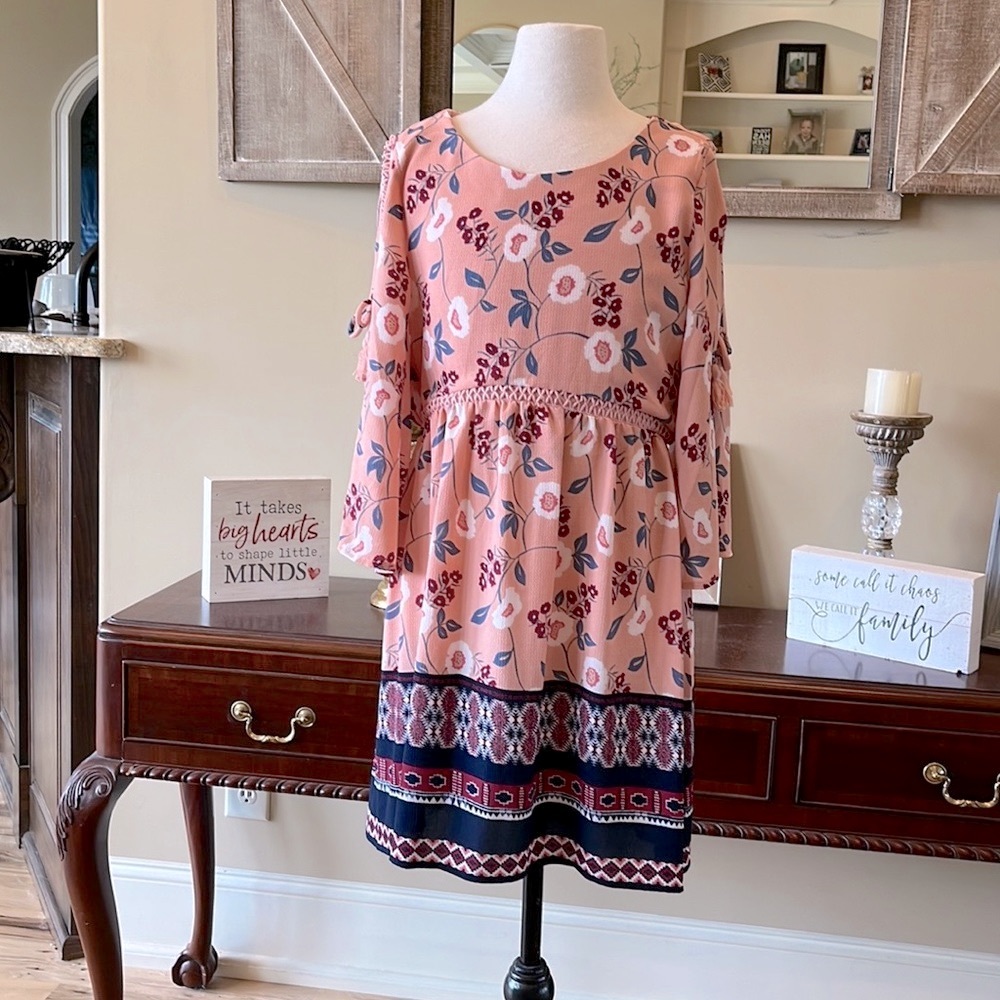Sequin Hearts Dress Girls 14